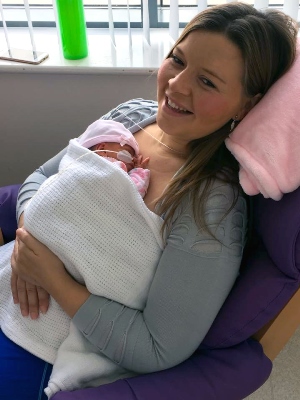 Georgia Russell with baby Charley