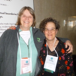 Terri Tibbot and Frances Verter at the perinatal Stem Cell Society 2018 meeting