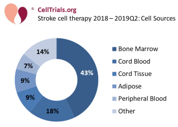 Stroke cell therapy 2018 - 2019Q2: cell sources
