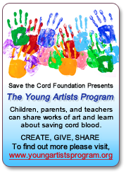 flyer for Save The Cord Foundation's Young Artists Program