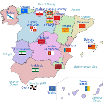 image courtesy of Wikipedia: Autonomous Communities in Spain