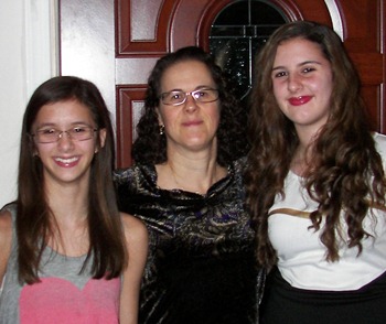 Frances Verter and her daughters, Nov. 2012
