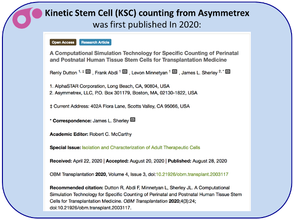 Kinetic Stem Cell Counting from Asymmetrex slide 10 of 13