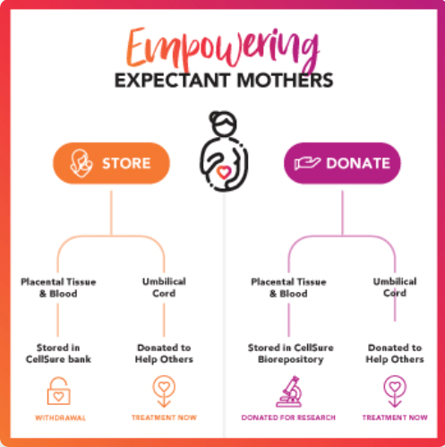 CellSure: Empowering expectant mothers to donte or store newborn stem cells
