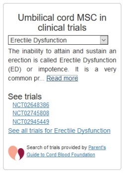 Recruiting Trials: Umbilical Cord Tissue