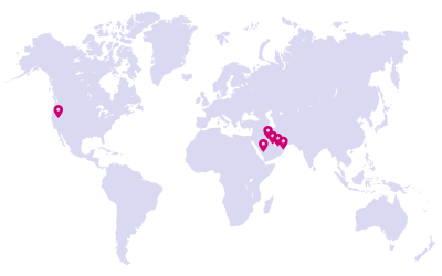 CellSave world map of shipping