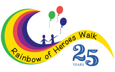 Rainbow of Heroes 25th anniversary logo