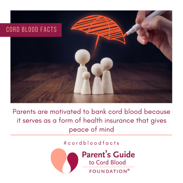 Parents bank cord blood as a form of health insurance that gives peace of mind