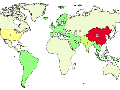 ClinicalTrials.gov world map UC-MSC trials