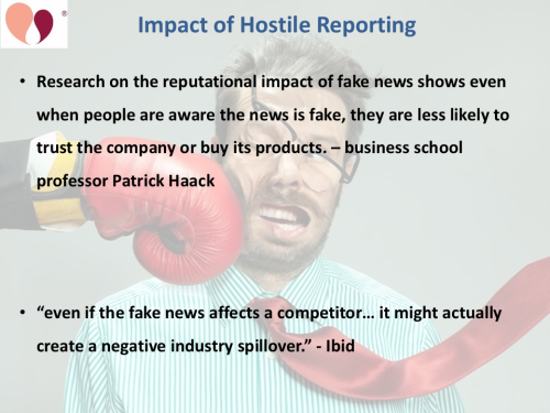 Impact of hostile reporting
