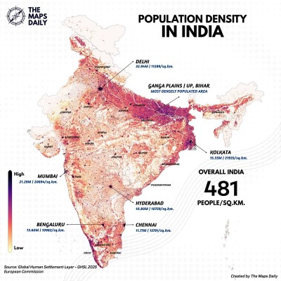 Marketing of Cord Blood Banking in India - Population Map