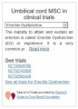 Recruiting Clinical Trials using Umbilical Cord MSC